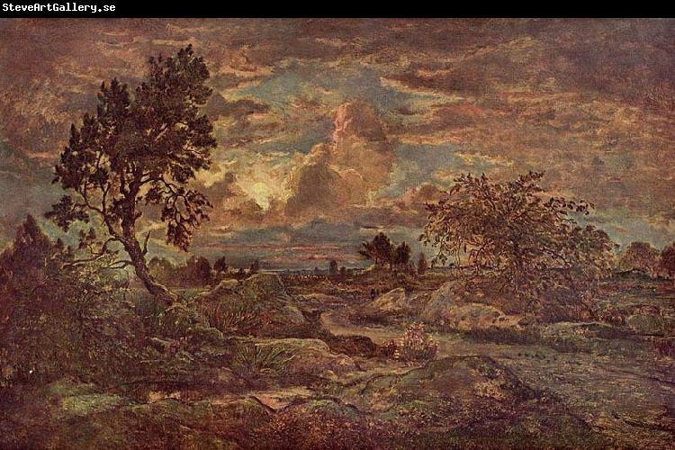 Theodore Rousseau Sonnenuntergang bei Arbonne